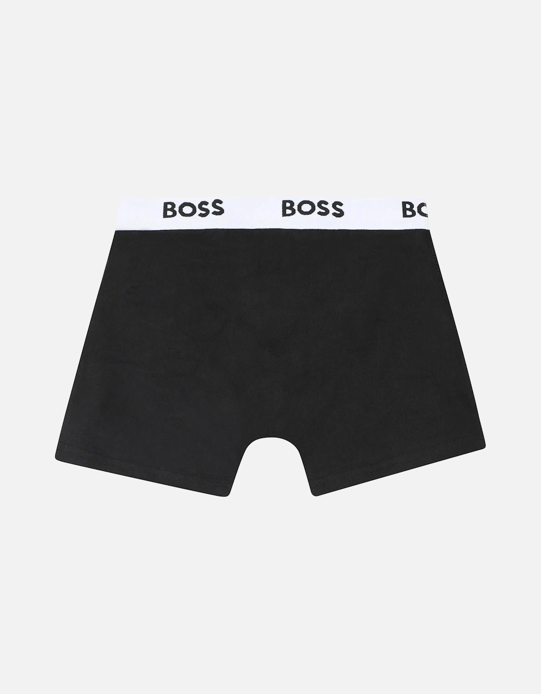 Boys 3-Pack Core Logo Boxer Trunks, Black/white