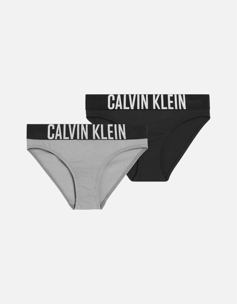 Girls 2-Pack Intense Power Bikini Briefs, Black/Grey