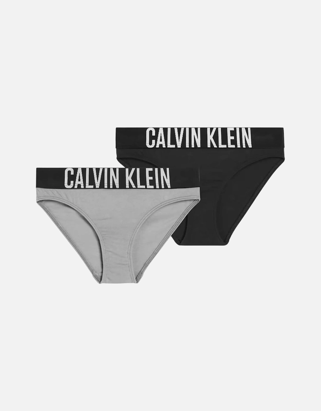 Girls 2-Pack Intense Power Bikini Briefs, Black/Grey, 2 of 1