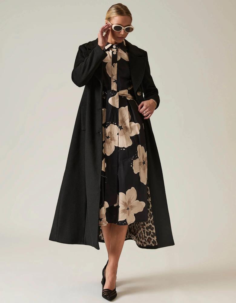 Long Black Classic Coat