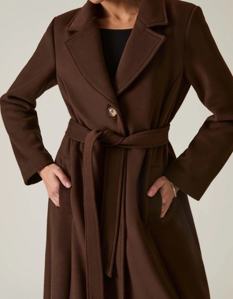 Long Brown Classic Coat