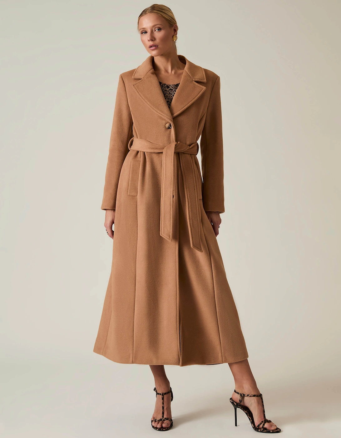Long Camel Classic Coat