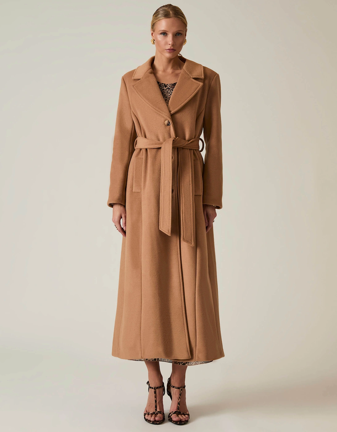 Long Camel Classic Coat
