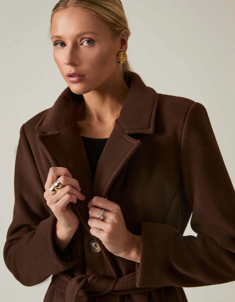 Long Brown Classic Coat