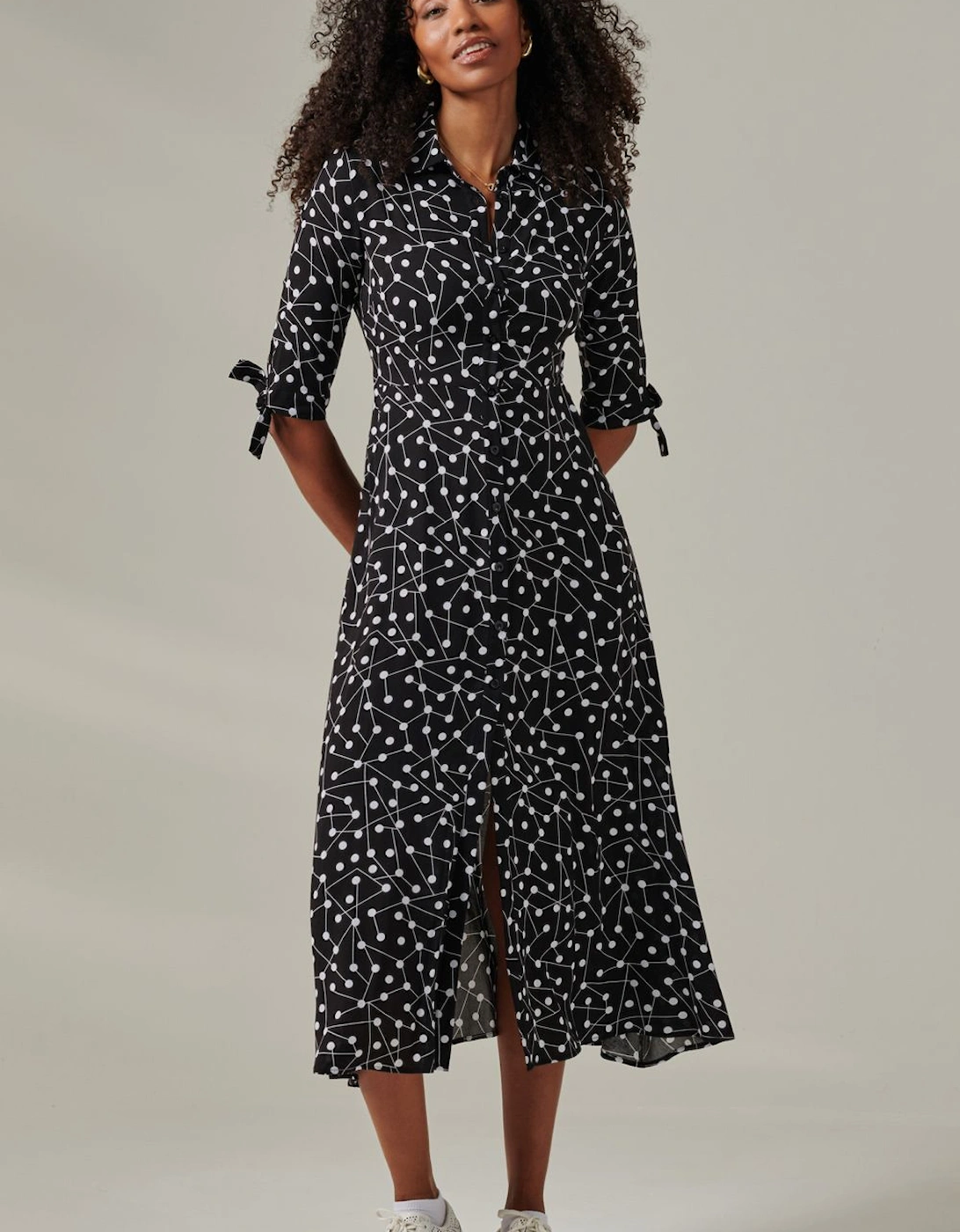 Nora Print Viscose Maxi Shirt Dress, 2 of 1