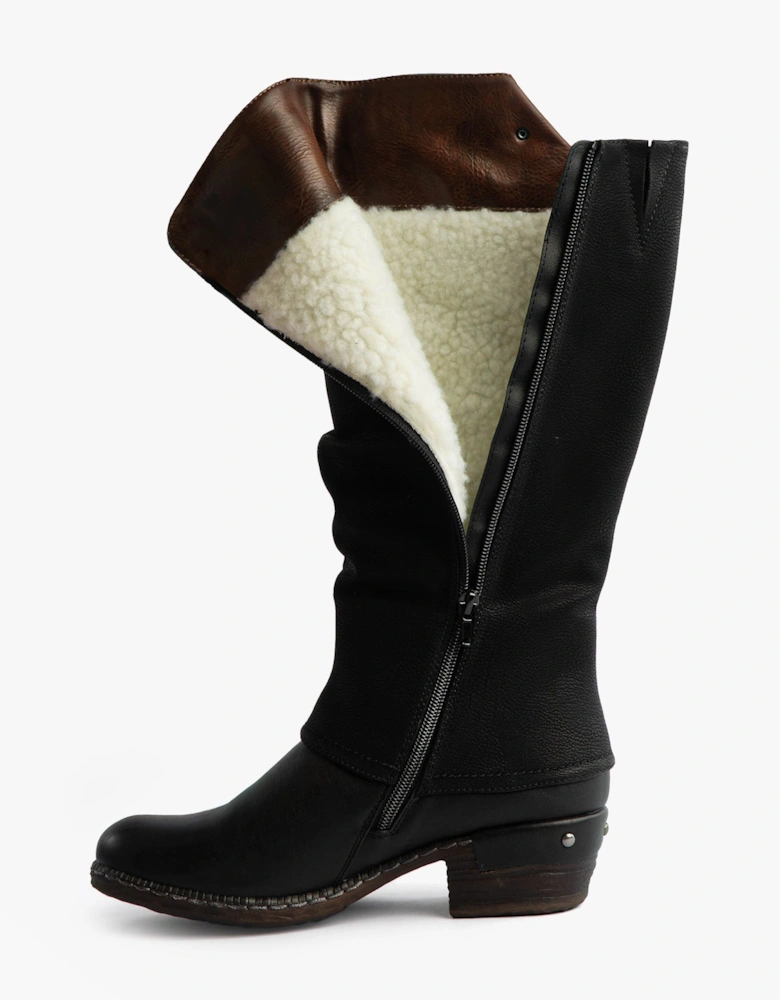 93655-00 Womens Knee High Boots Black