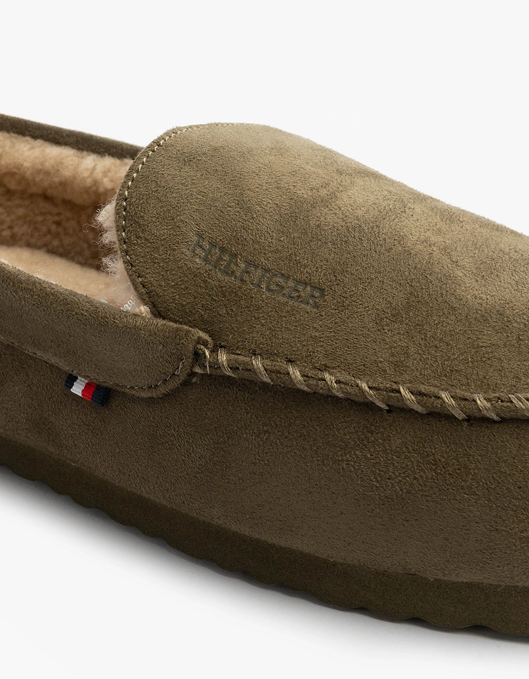 HILFIGER M SDE DRIVE Mens Mocassin Slippers Army Green