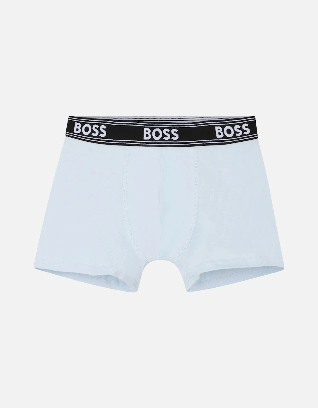 Boys 3-Pack Power Logo Boxer Trunks, Black/Navy/Blue