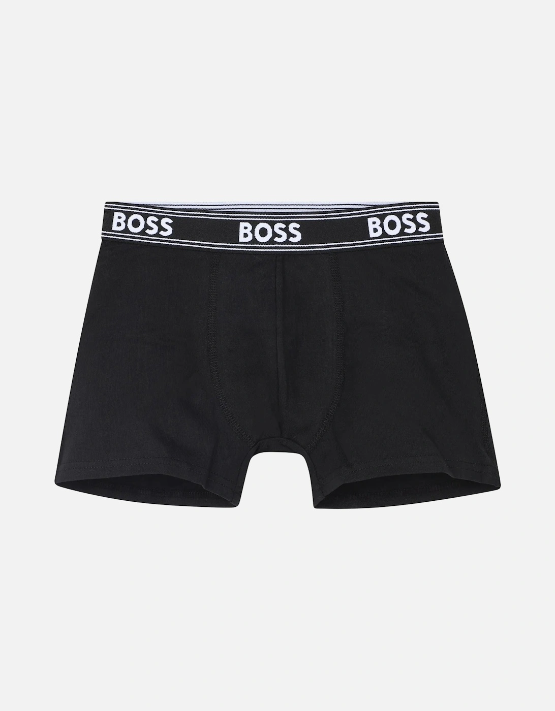 Boys 3-Pack Power Logo Boxer Trunks, Black/Navy/Blue
