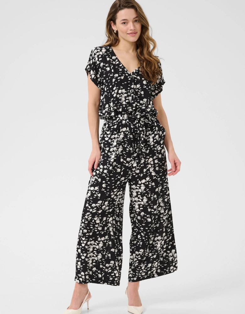 Beathe Short Sleeve V-neck Jumpsuit