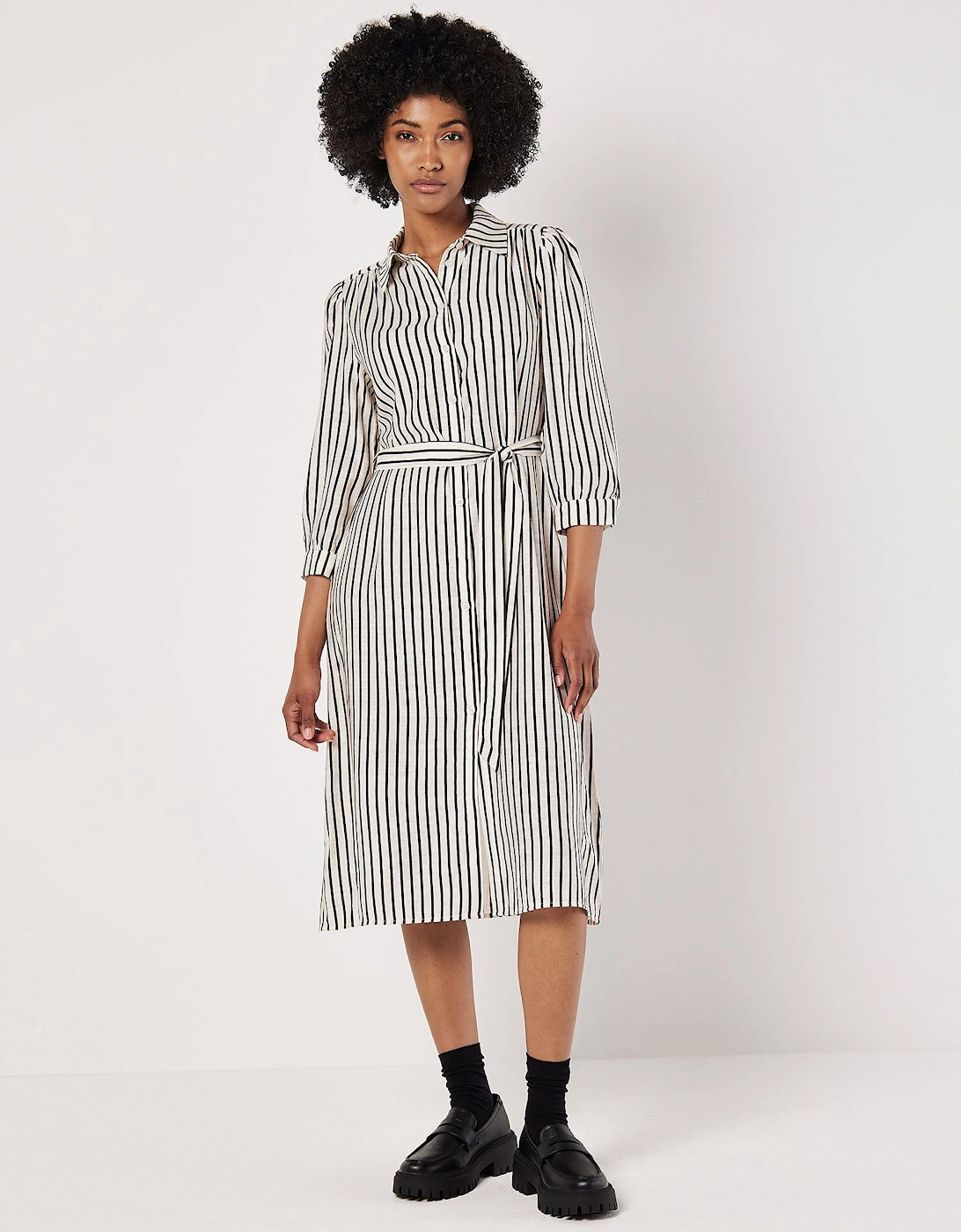 Stripe Shirt Midi Dress, 2 of 1