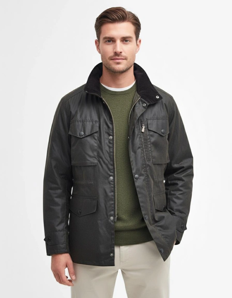 Sapper Mens Wax Jacket - Olive/Classic