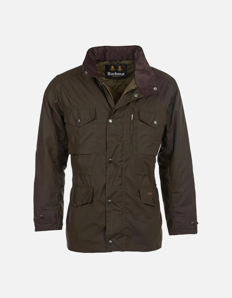 Sapper Mens Wax Jacket - Olive/Classic
