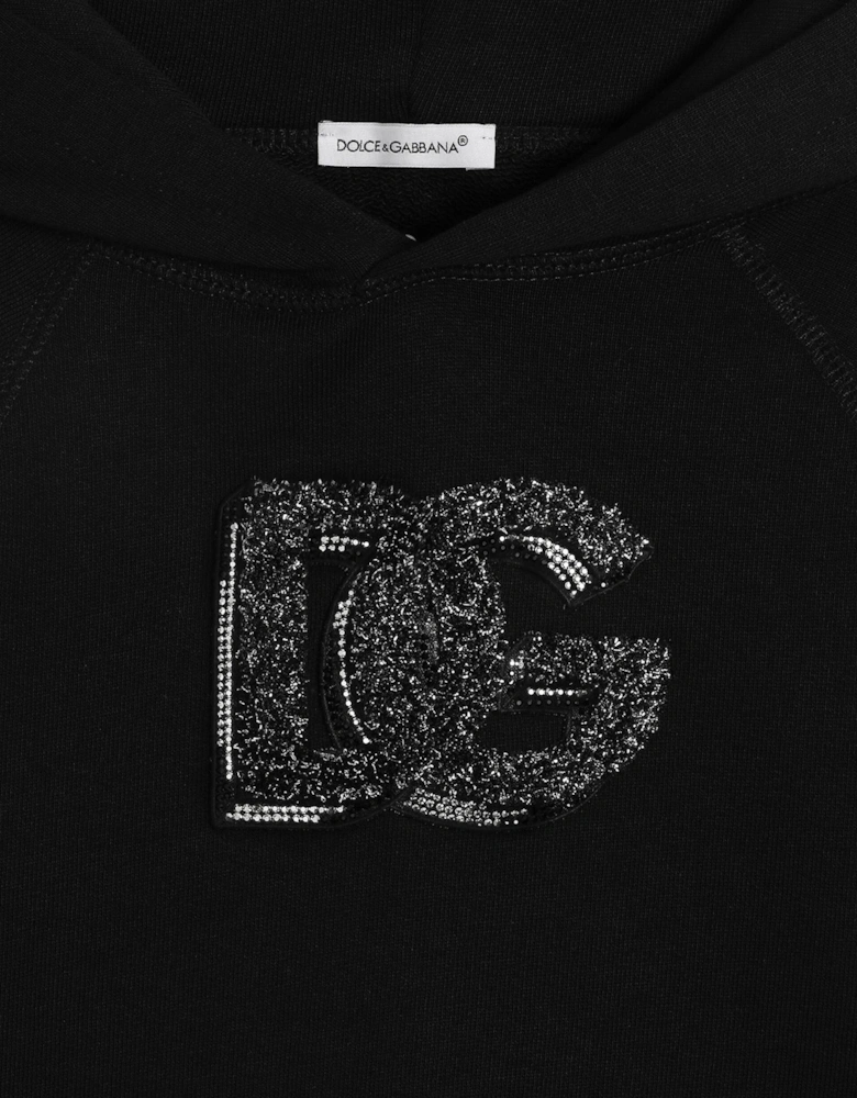 Girls Logo Hoodie in Black