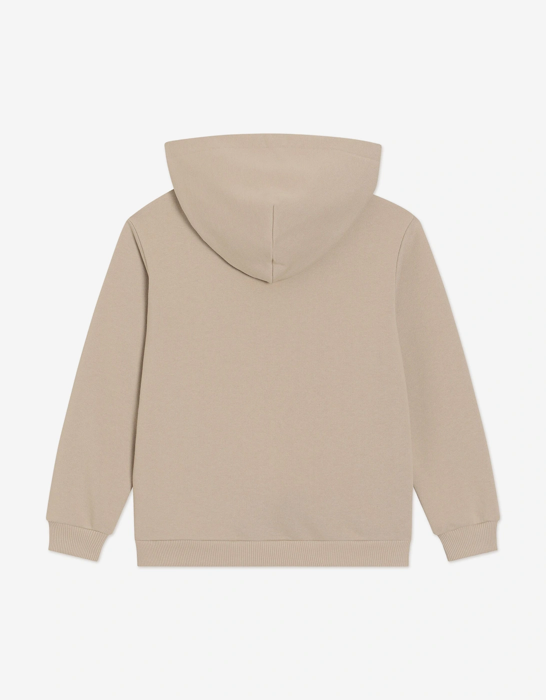Boys Embroidered Logo Zip Up Top in Beige