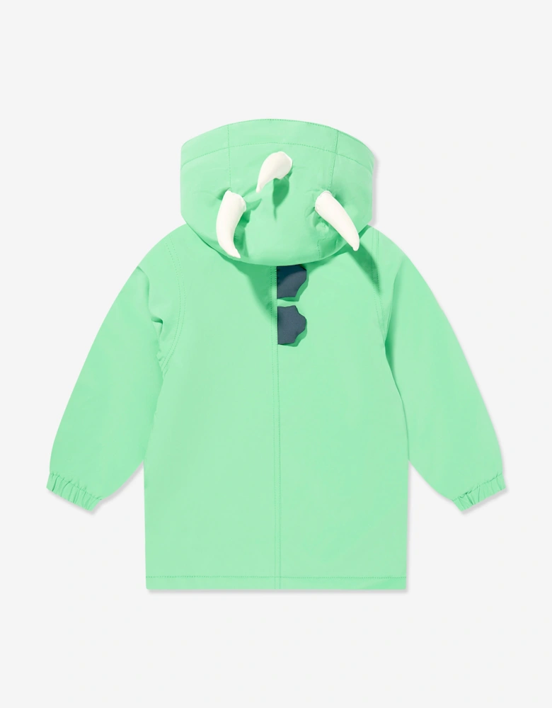 Boys Spike The Dinosaur Raincoat in Green