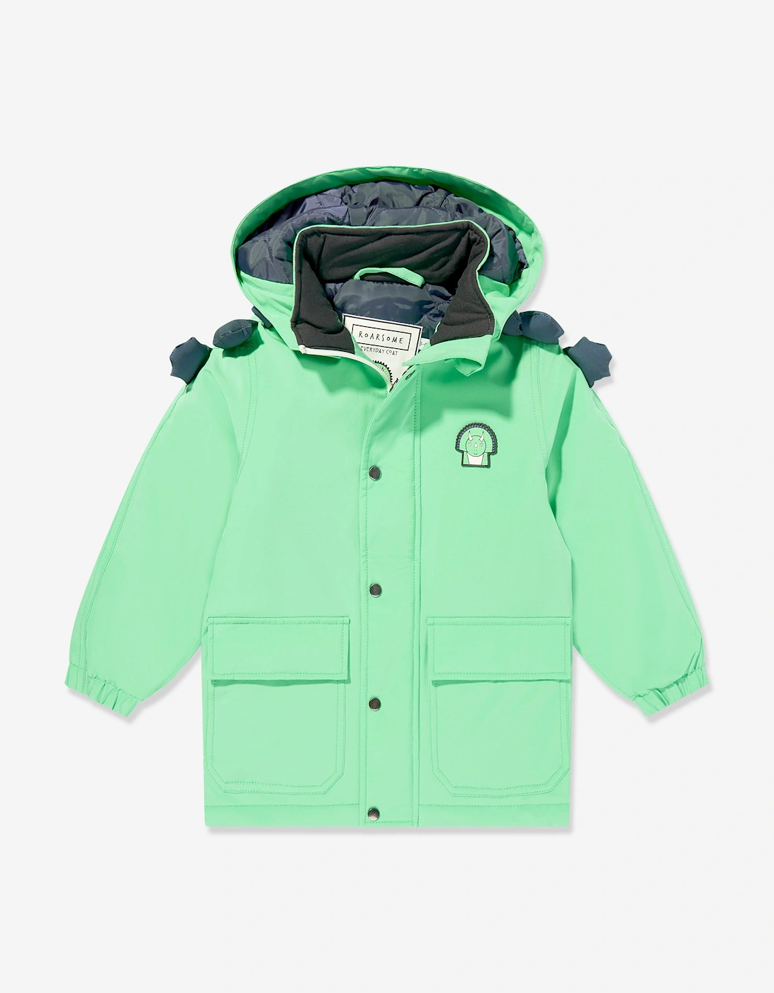 Roarsome Boys Green Spike The Dinosaur Raincoat In - Size: 3 Years/4 Years Kids