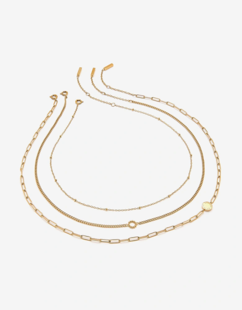 Illusion Stacking Necklace Set in Gold (457mm)