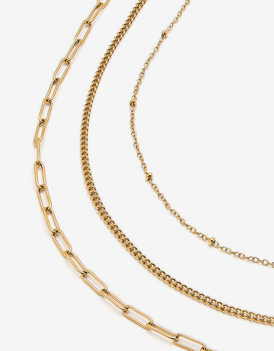 Illusion Stacking Necklace Set in Gold (457mm)