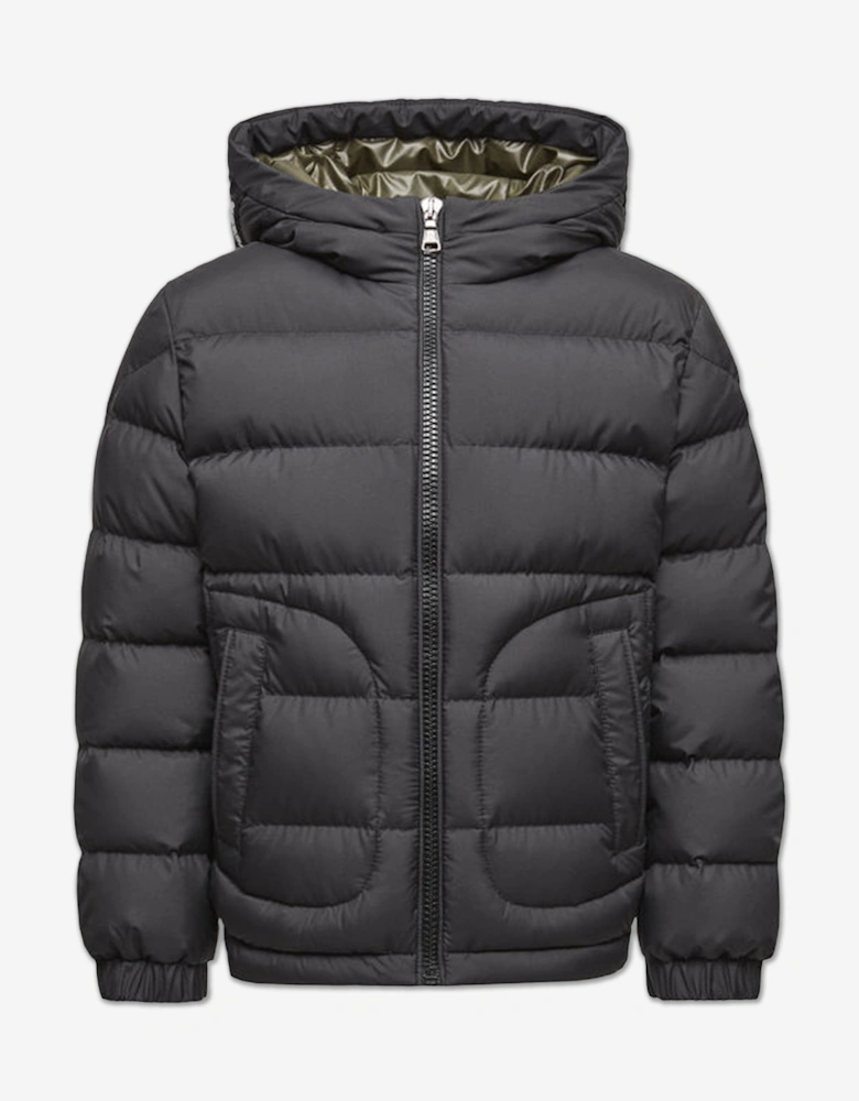 Boys Grecois Down Padded Jacket in Black
