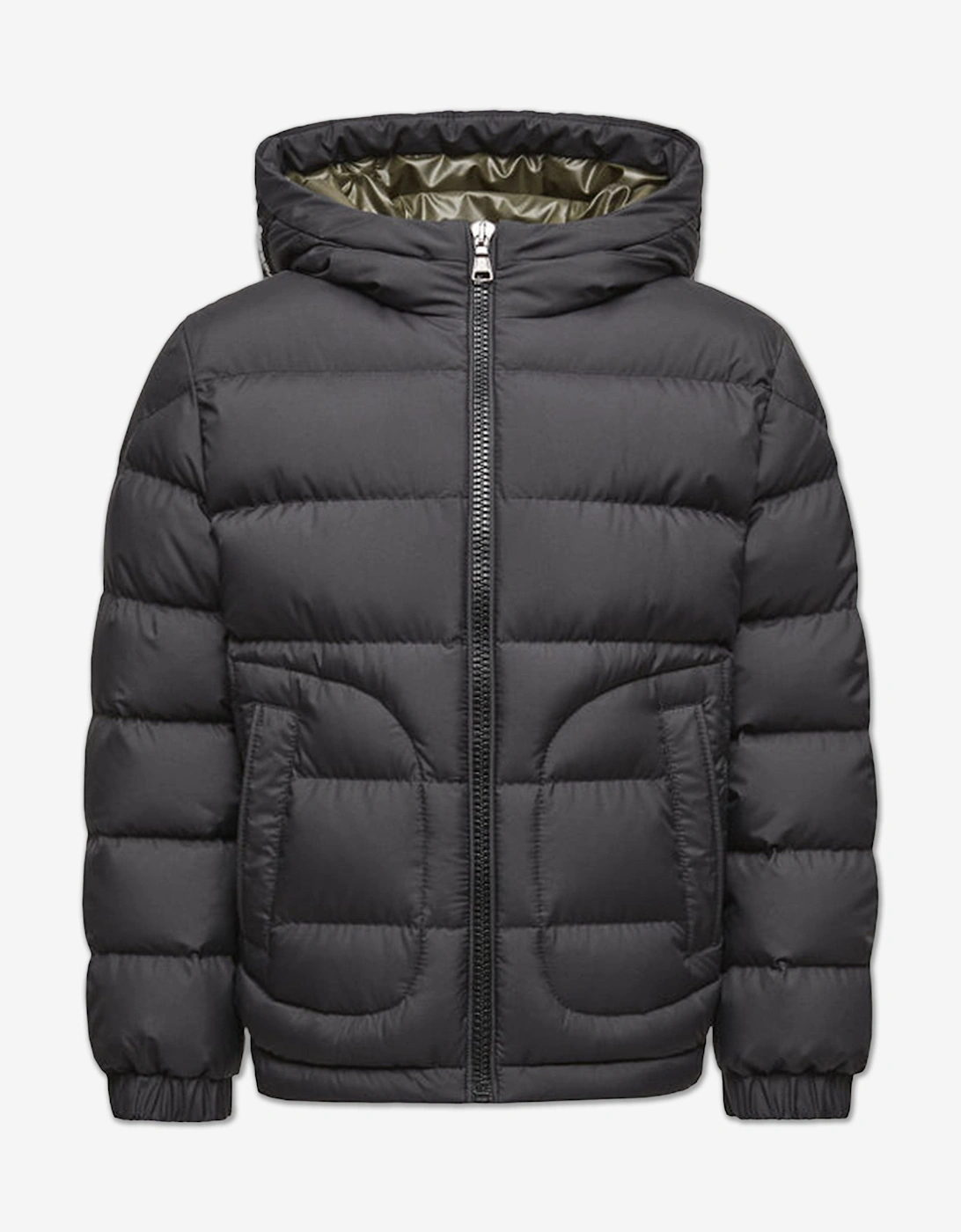 Boys Grecois Down Padded Jacket in Black, 6 of 5
