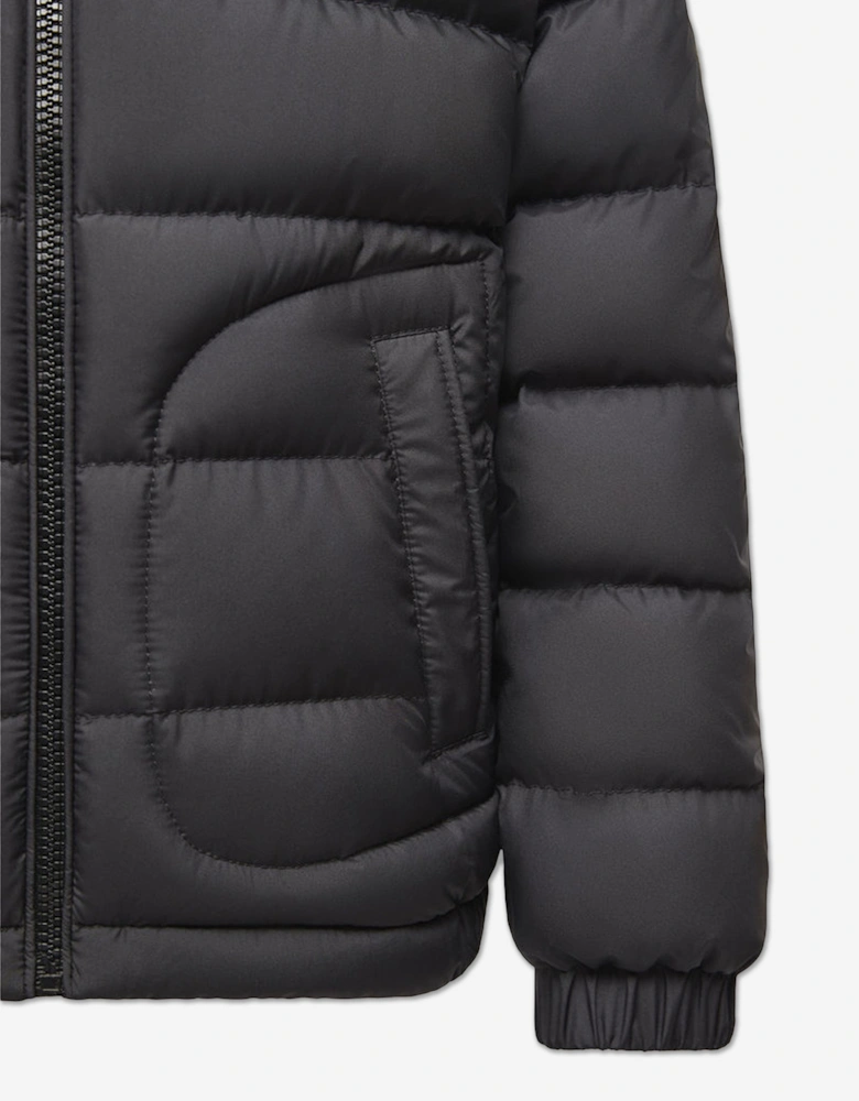Boys Grecois Down Padded Jacket in Black