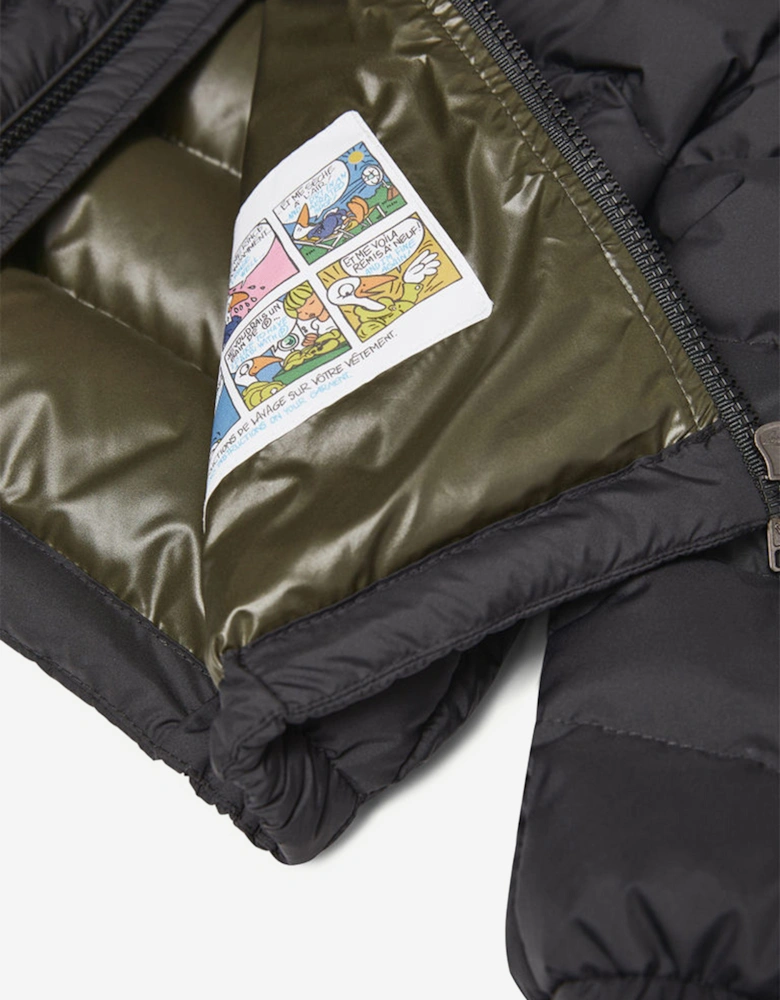 Boys Grecois Down Padded Jacket in Black