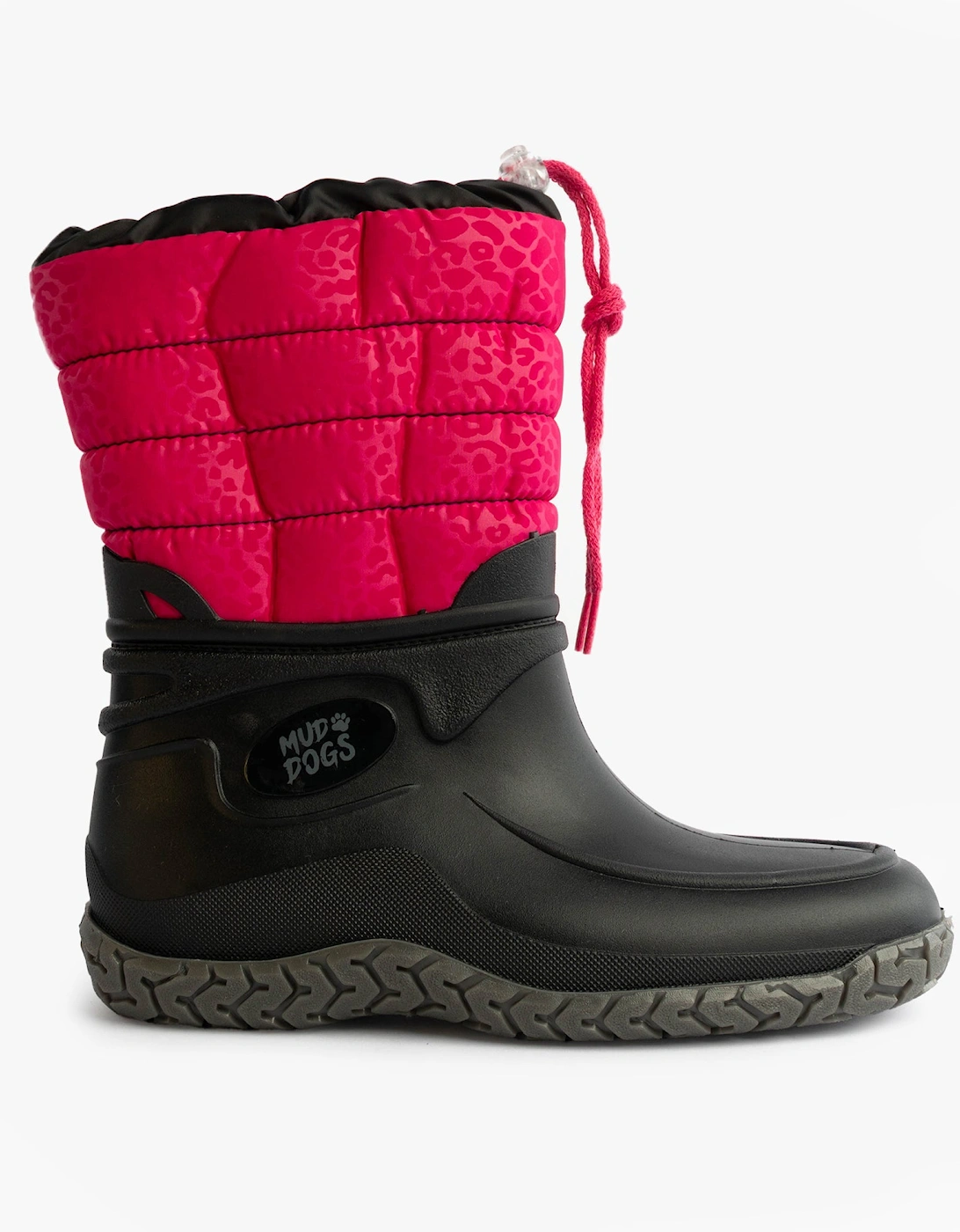 NORDIC Womens Warm Lined Boots Pink/Black Leopard, 8 of 7