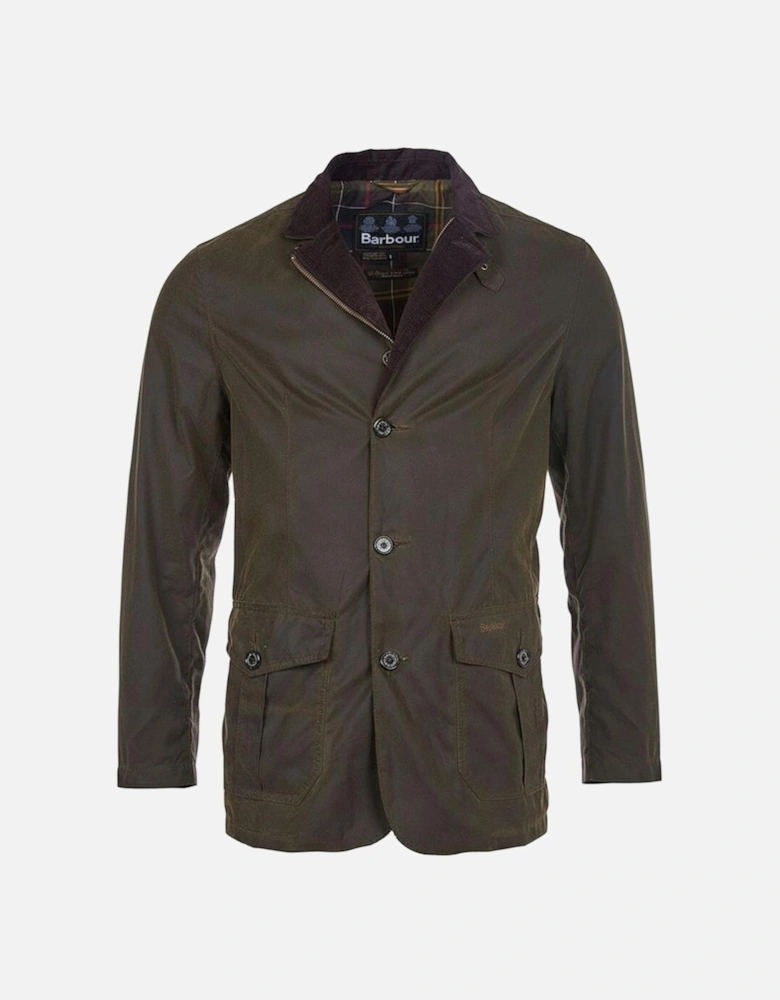 Lutz Mens Wax Jacket - Olive