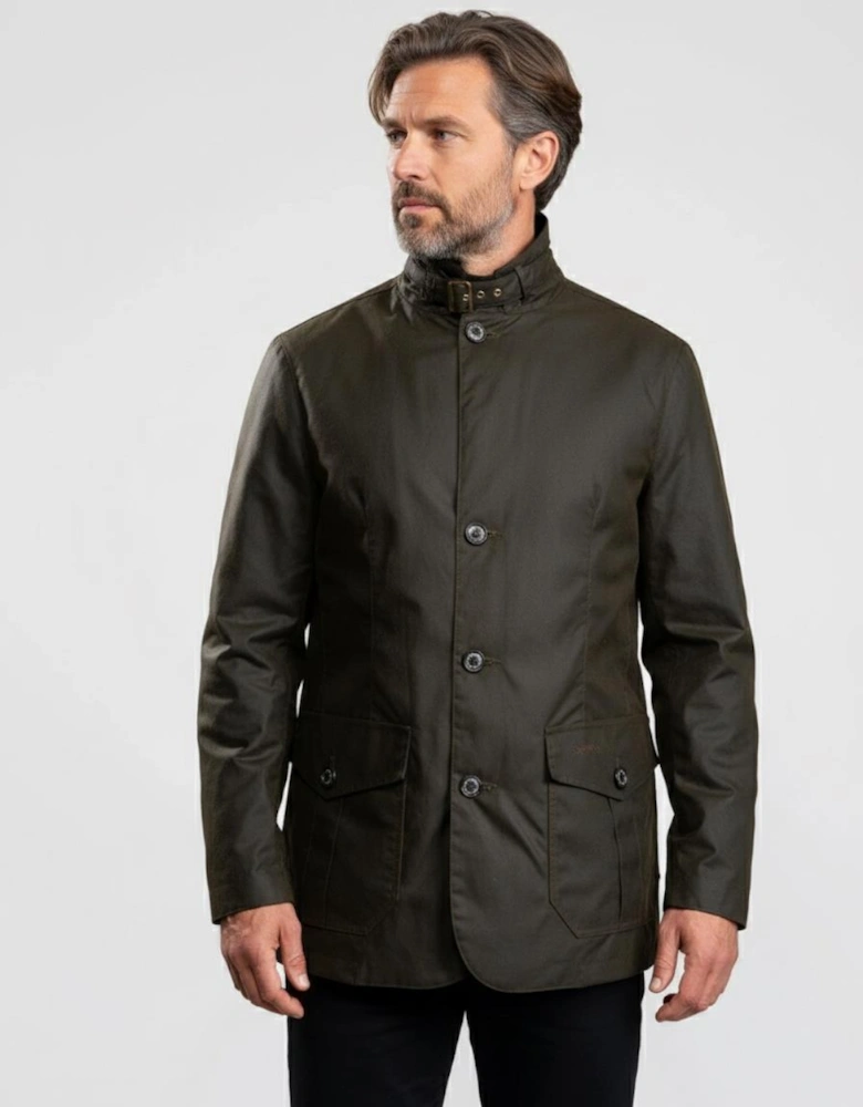 Lutz Mens Wax Jacket - Olive