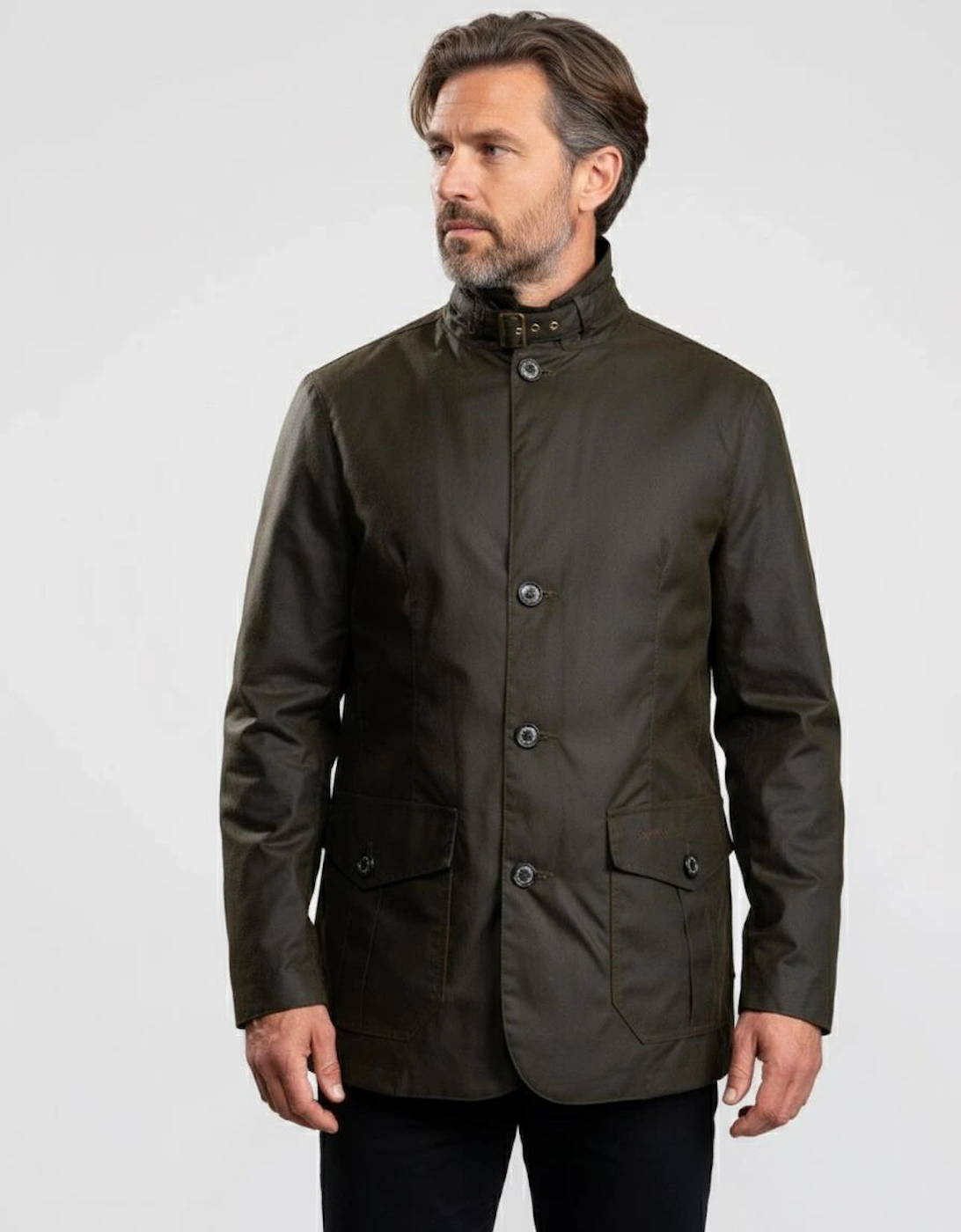 Lutz Mens Wax Jacket - Olive
