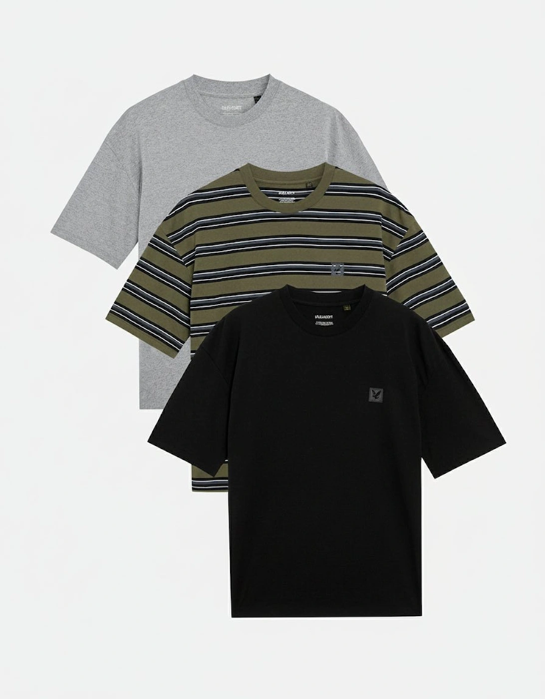Striped 3 Pack Relaxed T-Shirt, 2 of 1