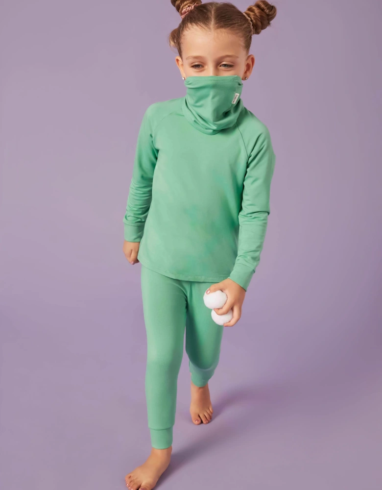 Kids Bamboo Neck Snood in Green