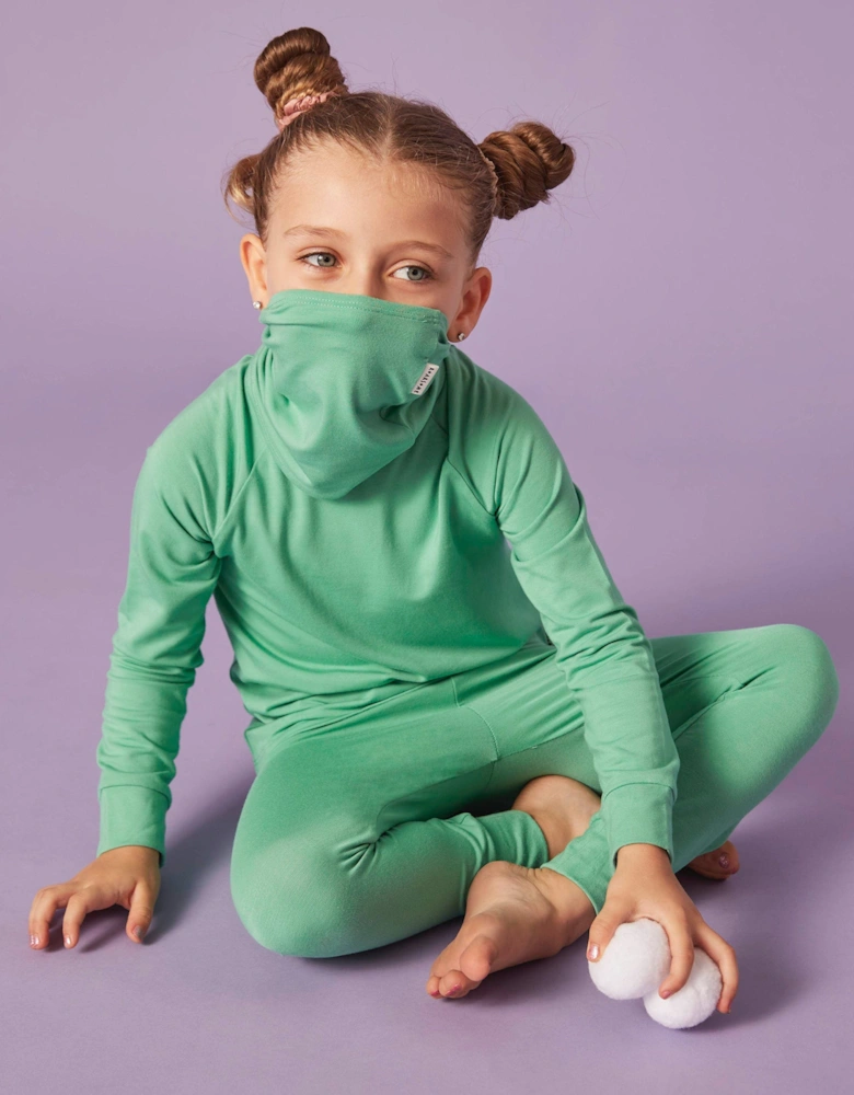 Kids Bamboo Neck Snood in Green