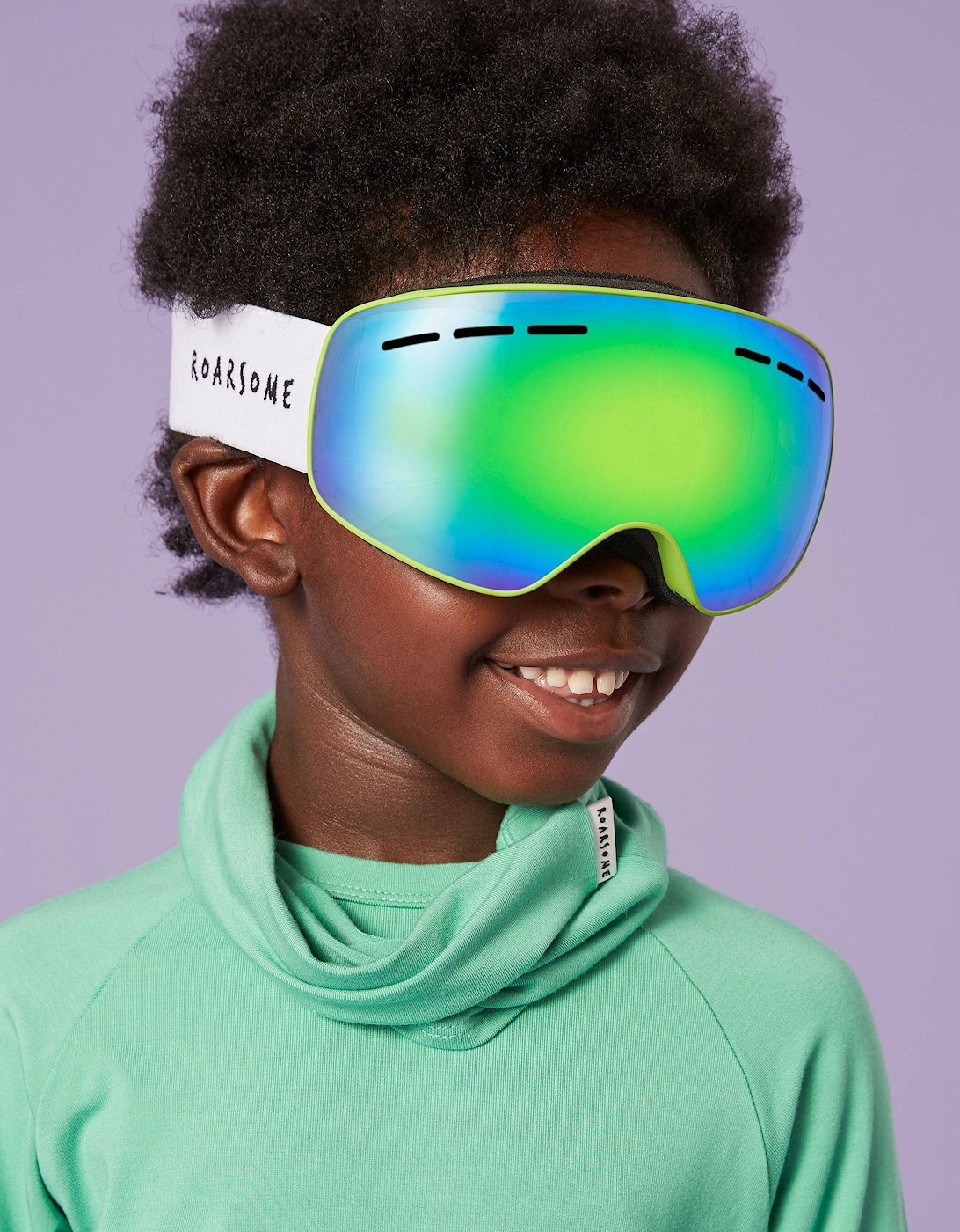 Kids Ski Goggles in Green