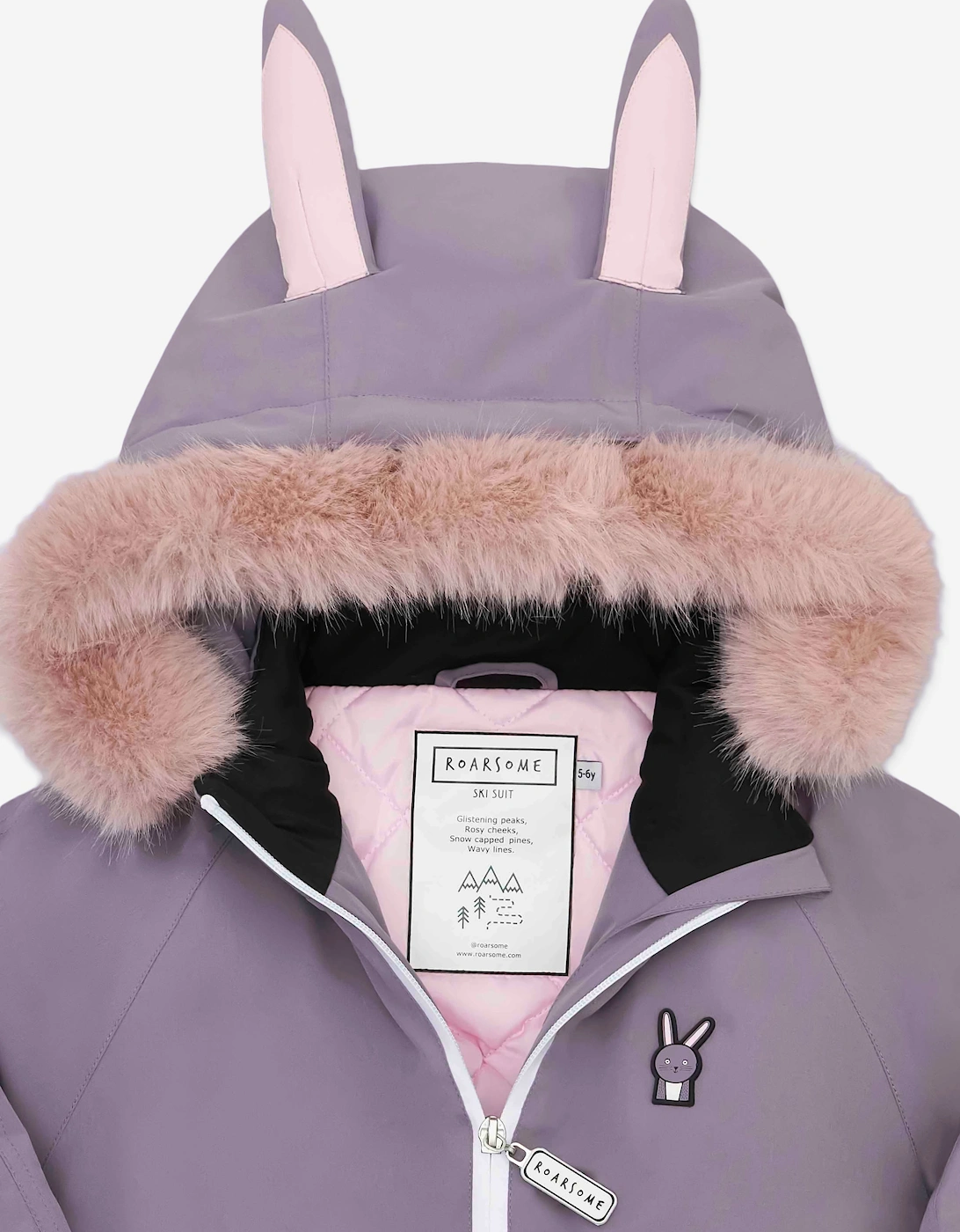 Girls Hop The Bunny Ski Suit in Purple