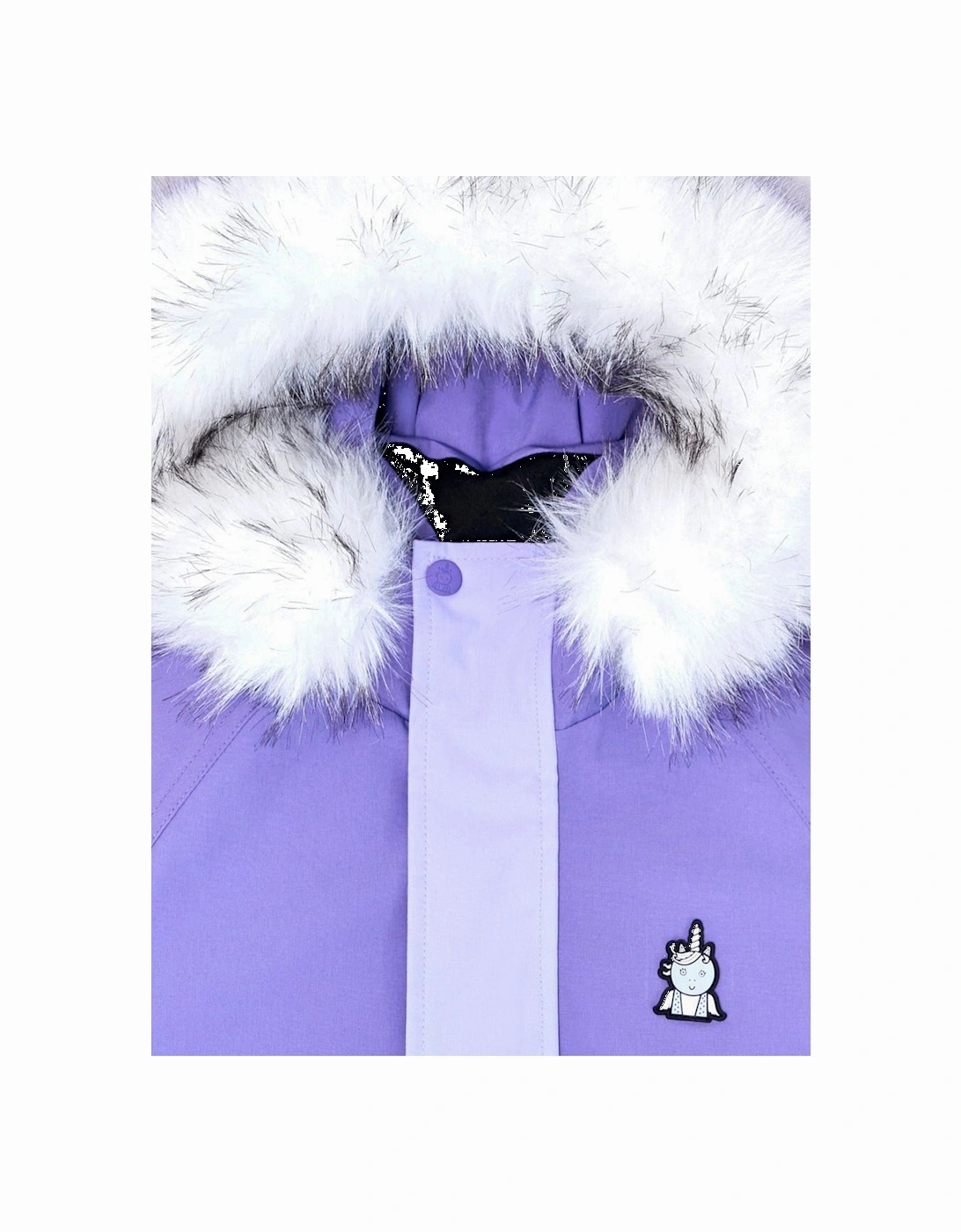 Girls Sparkle The Unicorn Ski Jacket in Purple