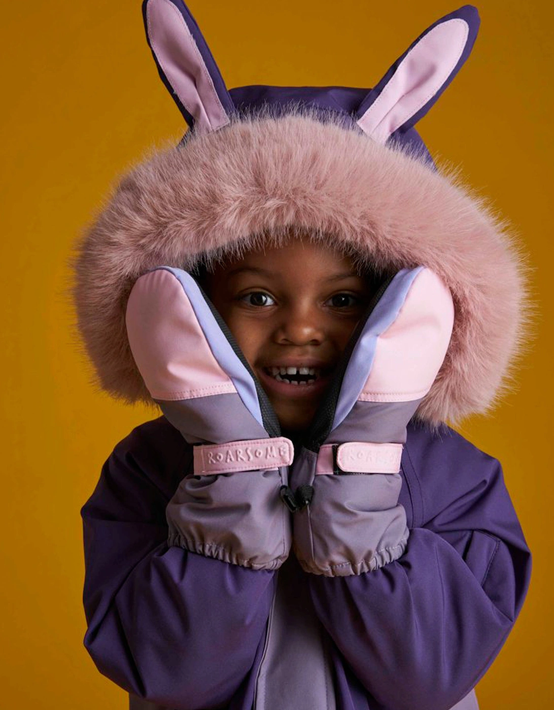 Kids Ski Gloves in Purple