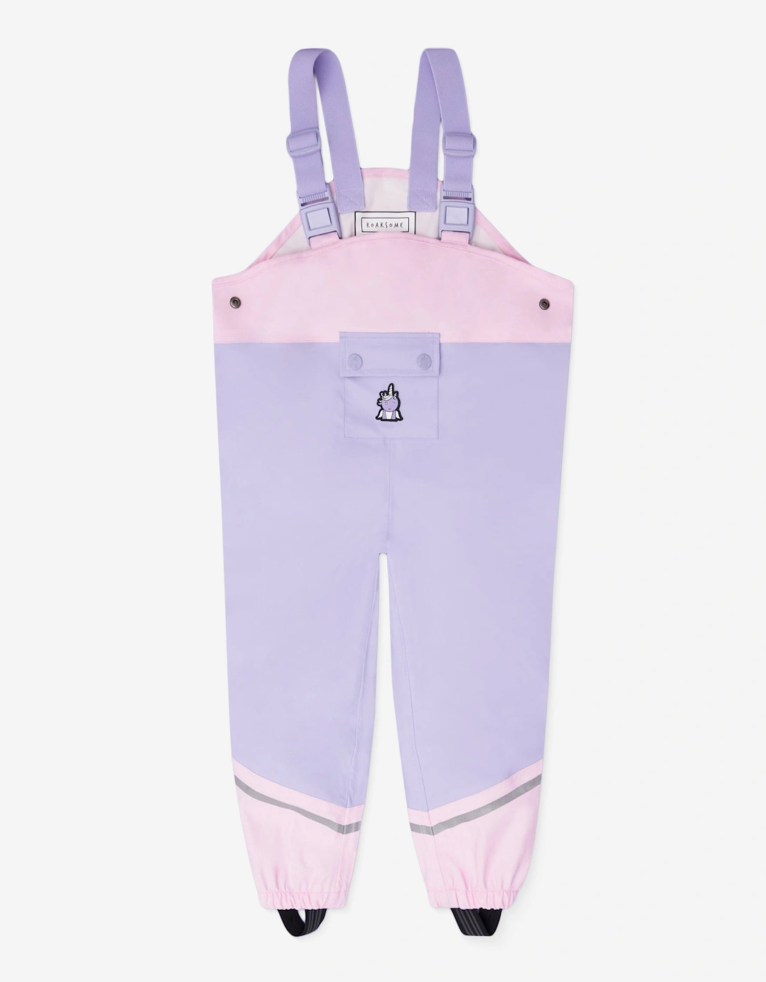 Girls Sparkle The Unicorn Waterproof Trousers in Purple, 5 of 4