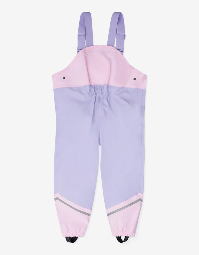 Girls Sparkle The Unicorn Waterproof Trousers in Purple