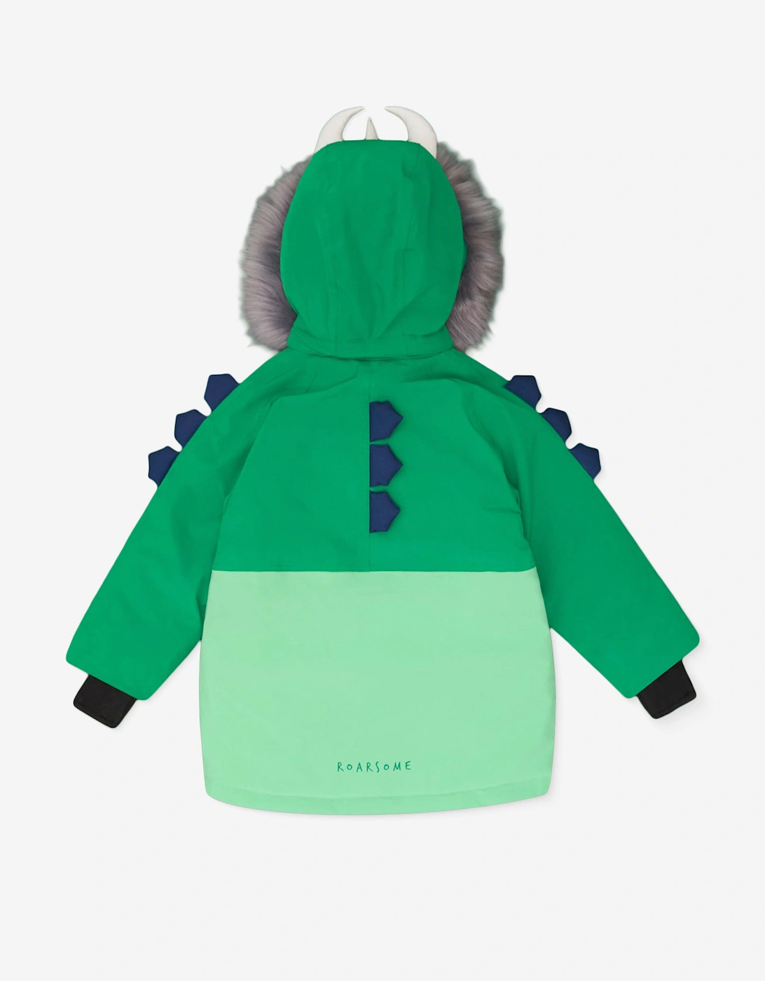 Kids Spike The Dinosaur Ski Jacket in Green