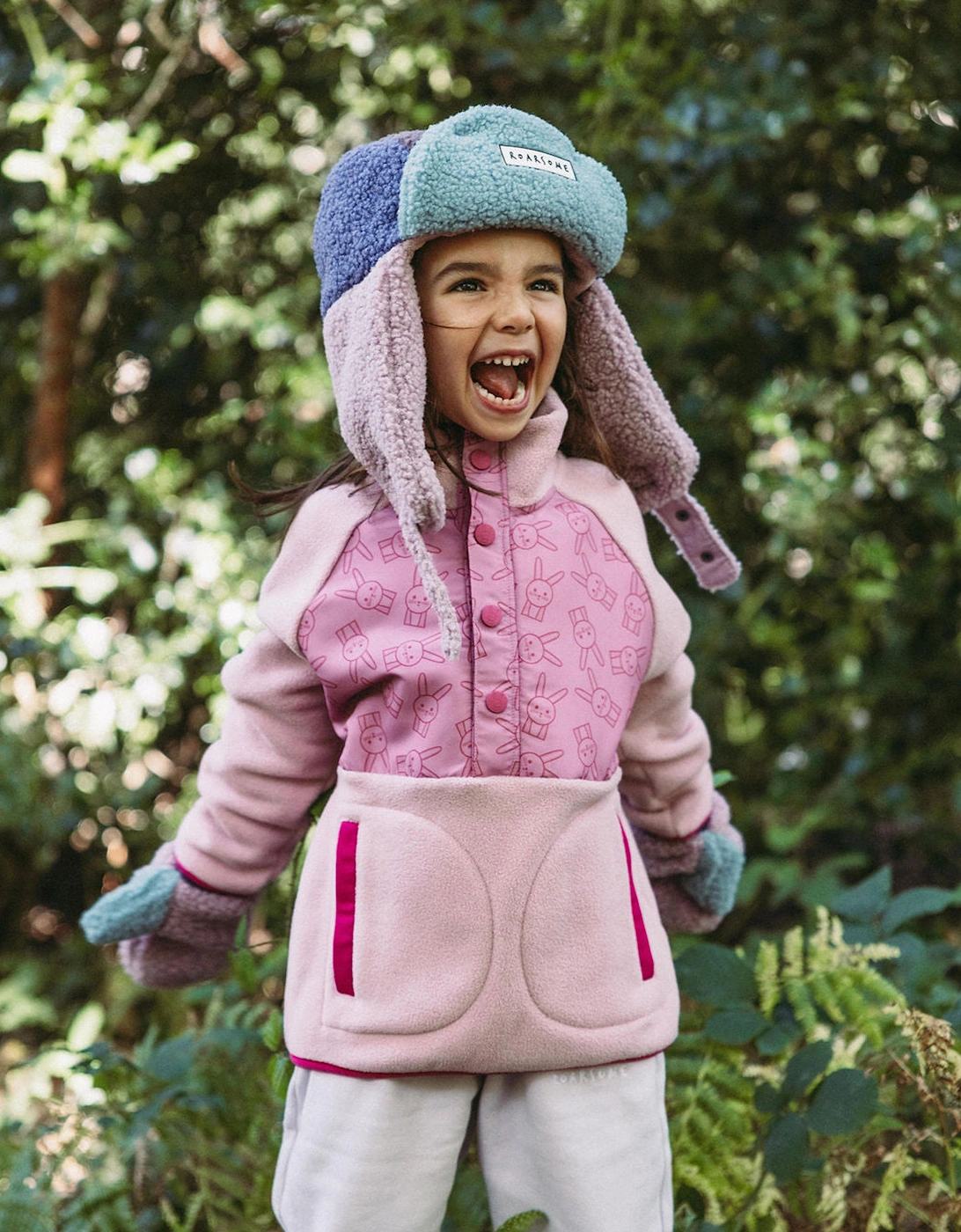 Kids Trapper Hat in Purple