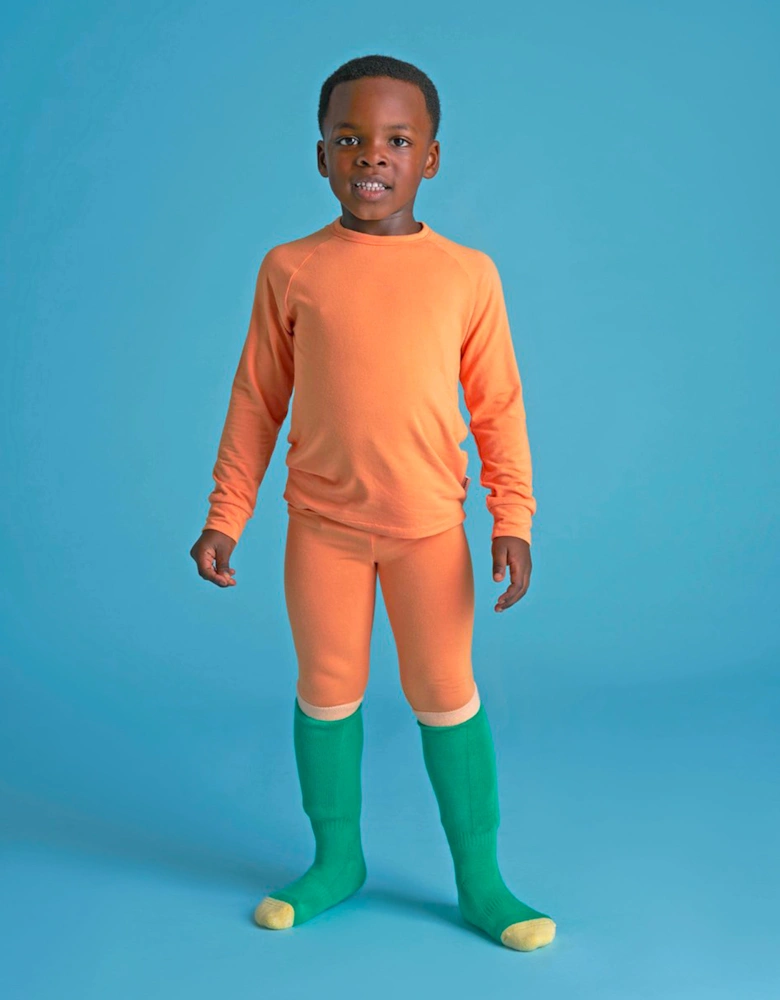 Kids Ski Socks in Green