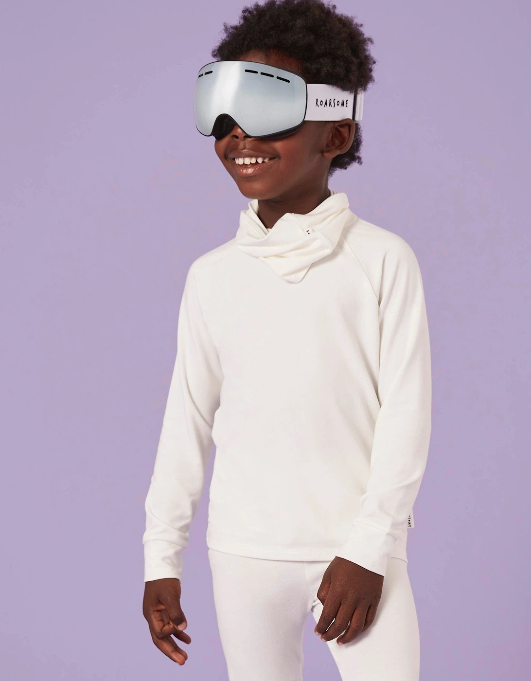 Roarsome Girl's Roarsome Kids Ski Goggles in Silver