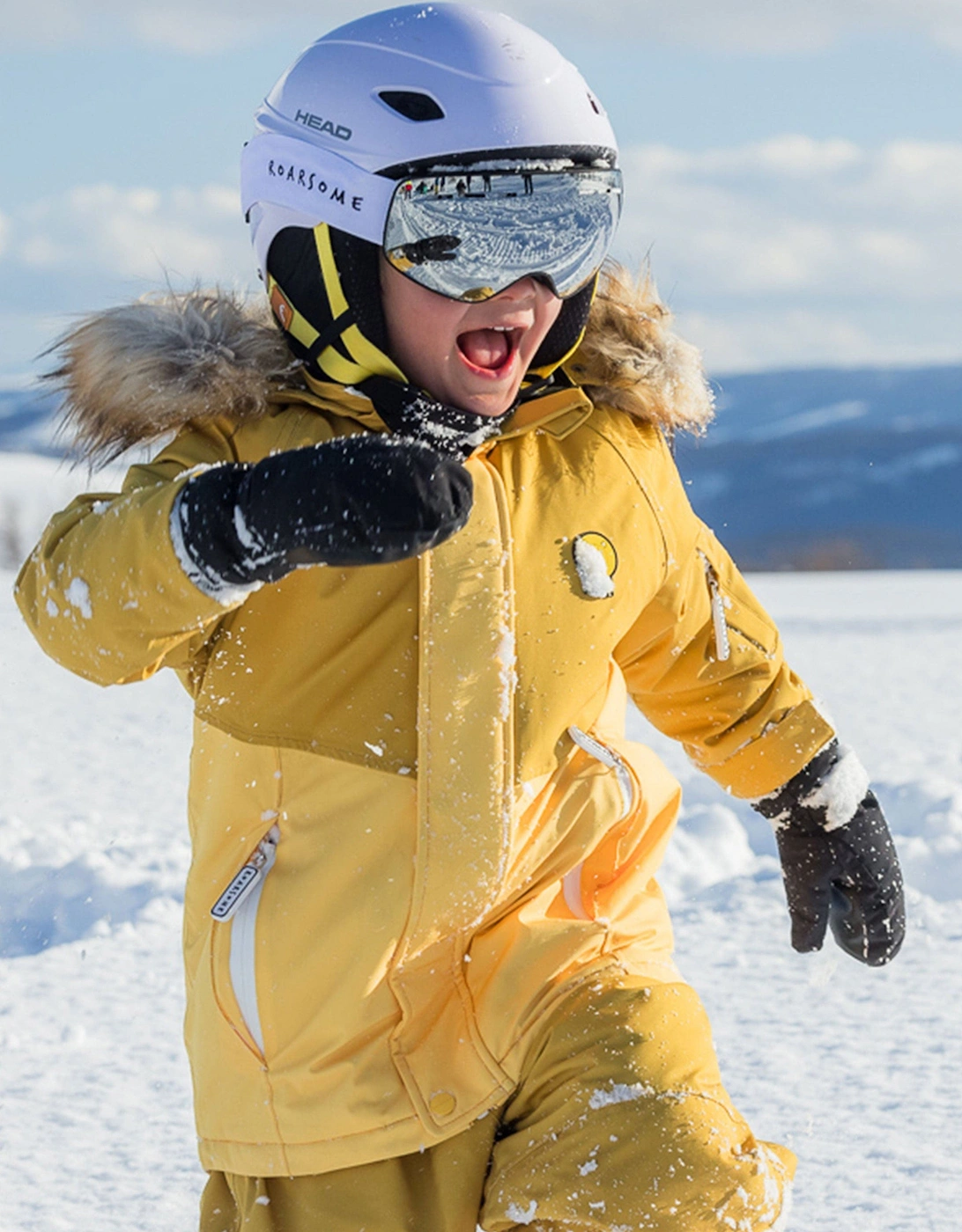 Kids Ski Goggles in Silver