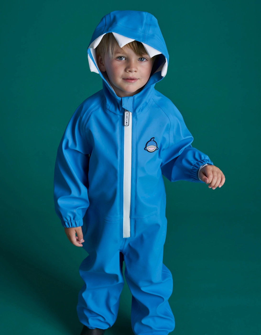 Kids Reef The Shark Puddlesuit in Blue