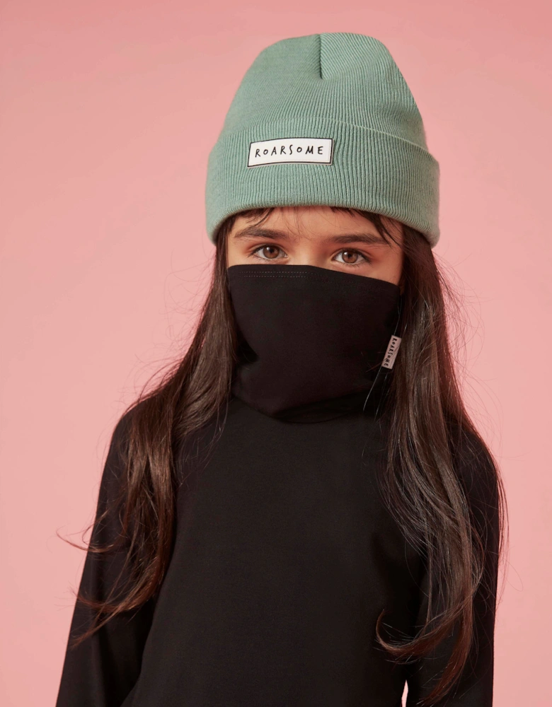 Kids Bamboo Neck Snood in Black