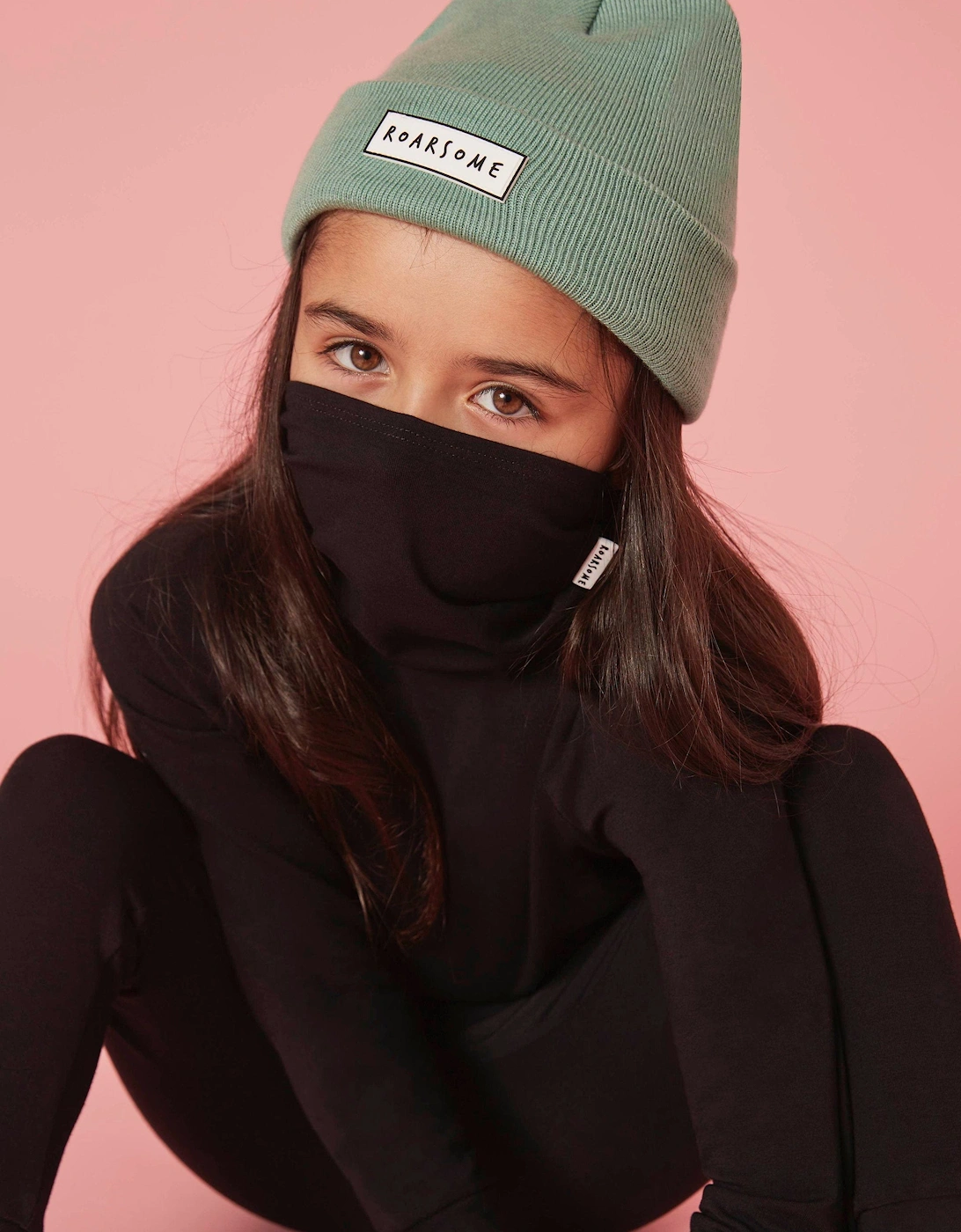 Kids Bamboo Neck Snood in Black