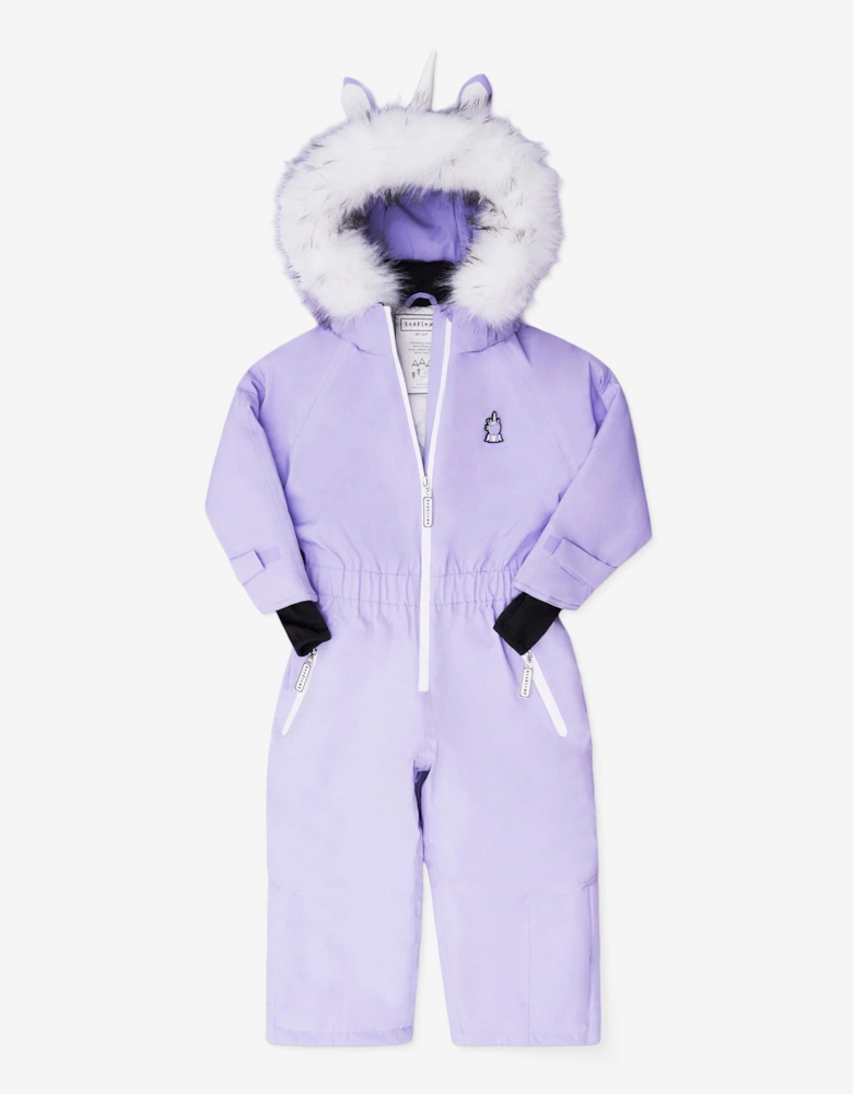Girls Sparkle The Unicorn-Ski Suit in Purple