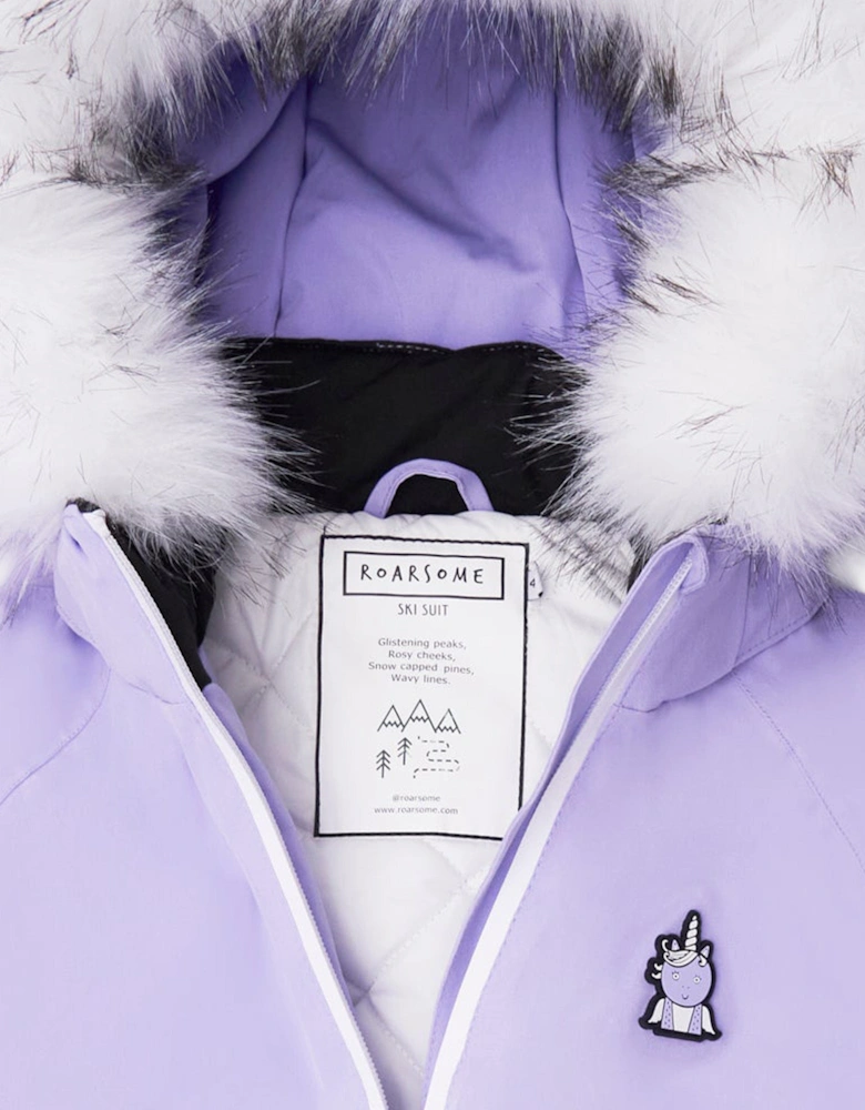 Girls Sparkle The Unicorn-Ski Suit in Purple